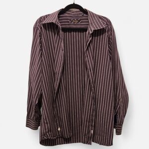 Classic Striped Men’s Long Sleeve Dress Shirt Sz 34/35 (Broletto by Nordstrom)